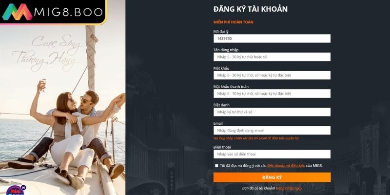 Hướng dẫn cách đăng ký MIG8