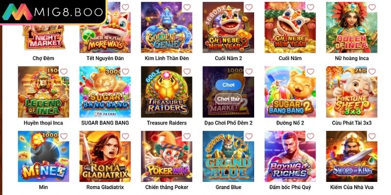 Các tựa game nổi bật sảnh FC nổ hũ