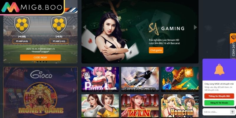 Kho game hấp dẫn tại MIG8